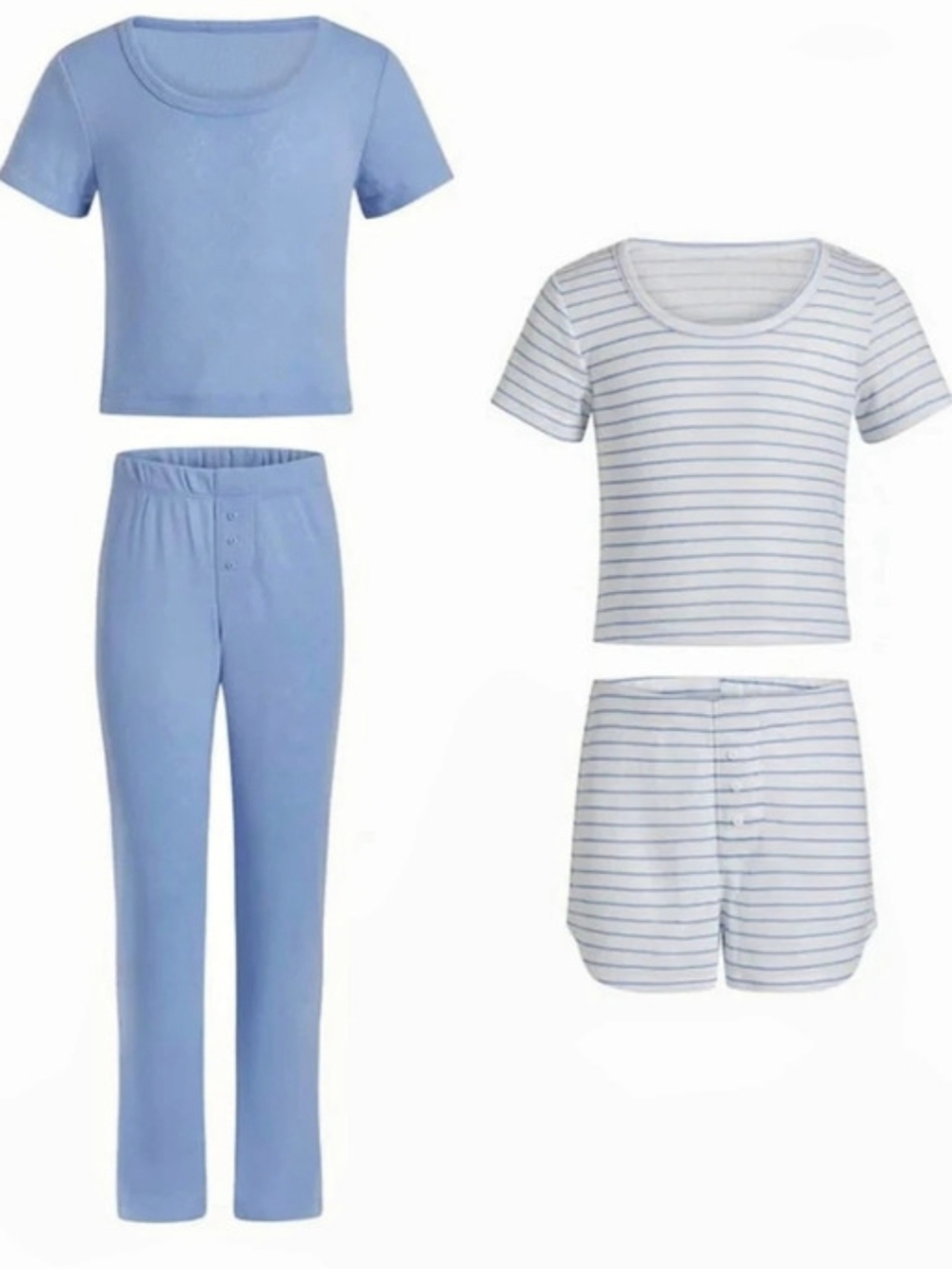 Splendid 4 Piece Youth Sleep Set Striped 4-Piece Pajama Set Girls Size Small NWT